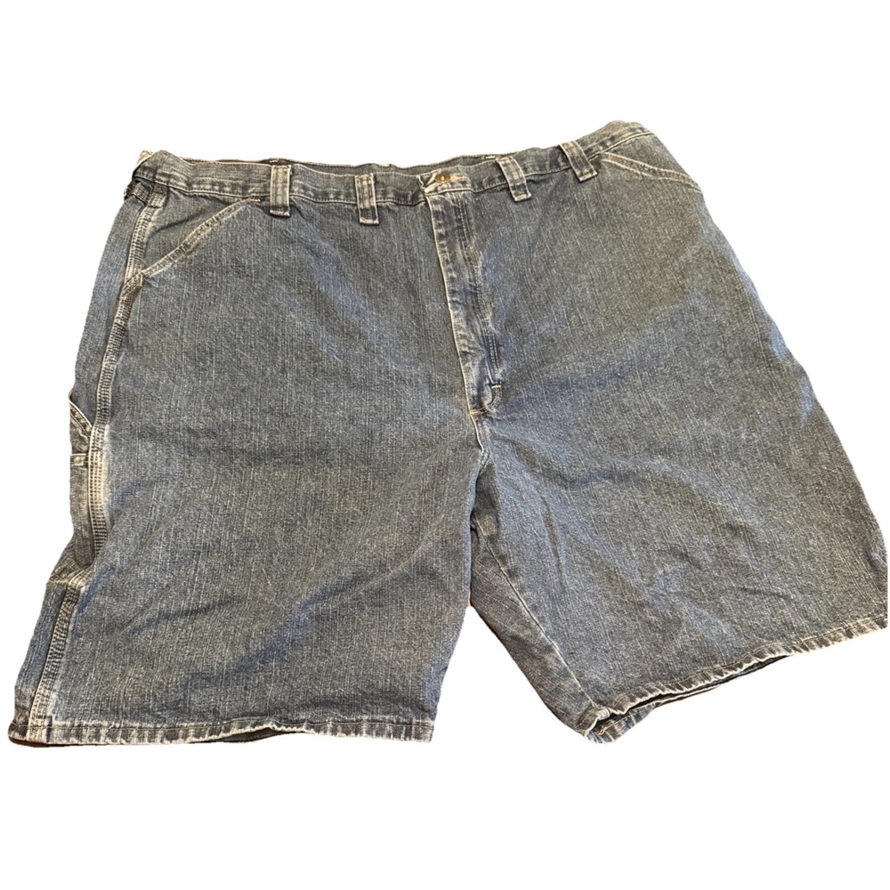 Wrangler Men's Size 46 Carpenter Denim Shorts Blue‎ 100% Cotton Relaxed Fit Work